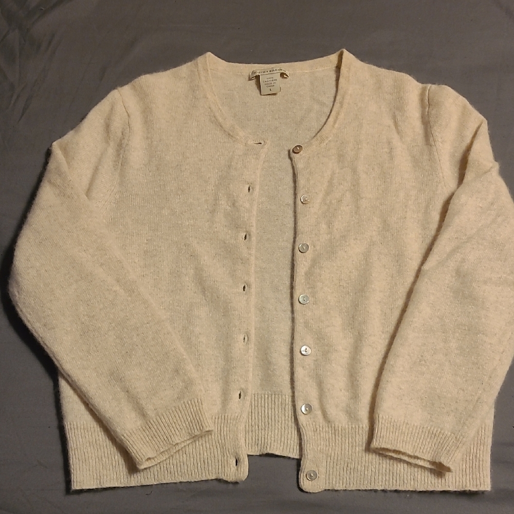 White + Warren Soft Cream Cardigan